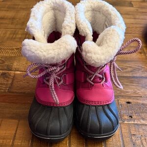 Cat & Jack Pink and Black Kids Boots